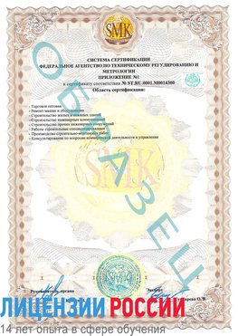 Образец сертификата соответствия (приложение) Кисловодск Сертификат OHSAS 18001